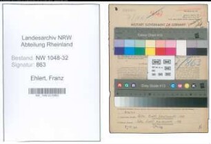 Entnazifizierung Franz Ehlert , geb. 05.12.1891 (Kaufmaennischer Angestellter)