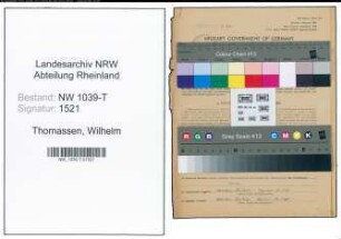 Entnazifizierung Wilhelm Thomassen , geb. 02.04.1909 (Polizeiangestellter)