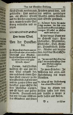 Der dritte Theil / Von der Danckbarkeit