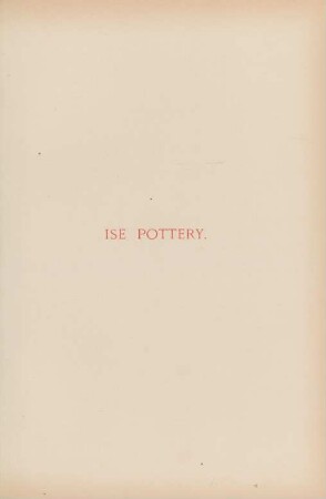 Ise pottery.