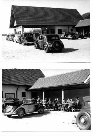 Tank- und Rastanlage Gruibingen Tankstelle Nordseite. 1945 - 1962 US Army. Abgebrochen.
