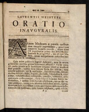 3-30, Laurentii Heisteri Oratio Inavgvralis.