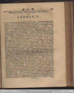 Dissertatio Trigesima Secunda De Carolo V.