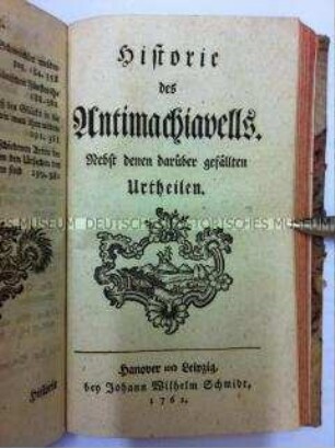 Rezeption und Kritik des Antimachiavelli Friedrichs des Großen