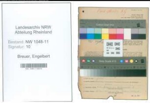 Entnazifizierung Engelbert Breuer , geb. 01.03.1909 (Werkmeister)