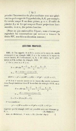 Question proposée.