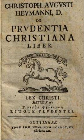 De prudentia christiana liber, [1]