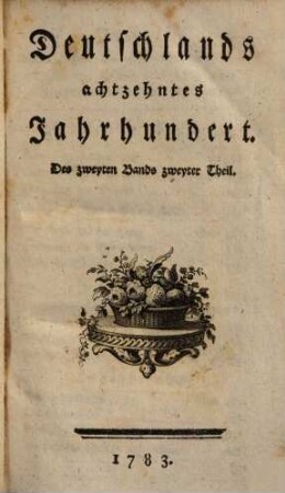 Deutschlands achtzehntes Jahrhundert, 2,7
