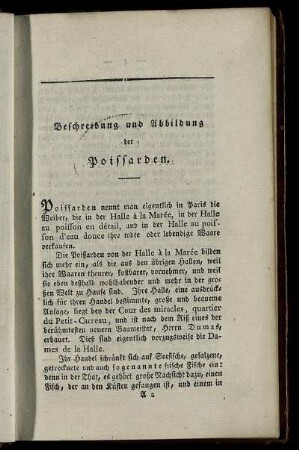 Beschreibung und Abbildung der Poissarden