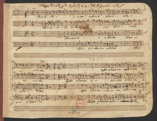 Messen; Coro; g-Moll