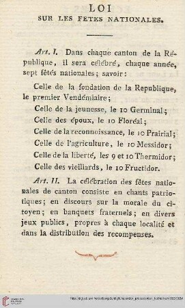 Loi sur les Fetes nationales