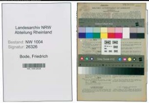 Entnazifizierung Friedrich Bode , geb. 16.10.1918 (Schaffner)