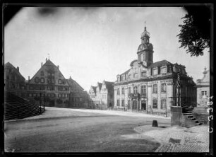 Schwäbisch-Hall. Rathaus. Straßenansicht