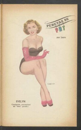 Evelyn (cancionista internacional del "show" porteño) - [Carictaura] : Pebetas de PBT