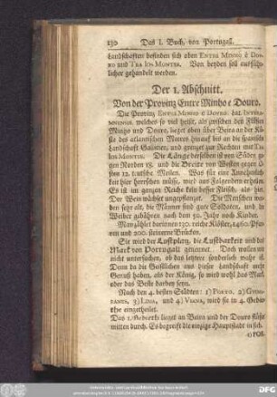 Der 1. Abschnitt. Von der Provinz Entre Minho de Douro.