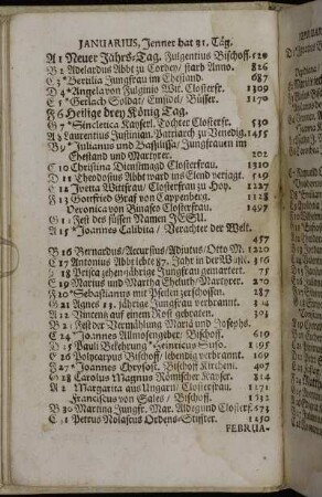 Januarius, Jenner hat 31. Täg. - December, Christmonat hat 31. Täg.