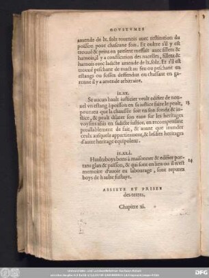Assiete Et Priser des terres. Chapitre xi.