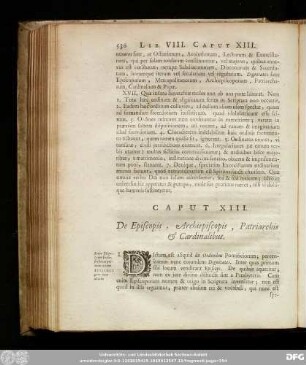 Caput XIII. De Episcopis, Archiepiscopis, Patriarchis & Cardinalibus.