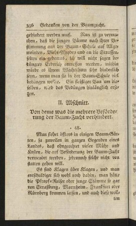 336-349, II. Abschnitt. Von deme, was die Baum-Zucht verhindert.