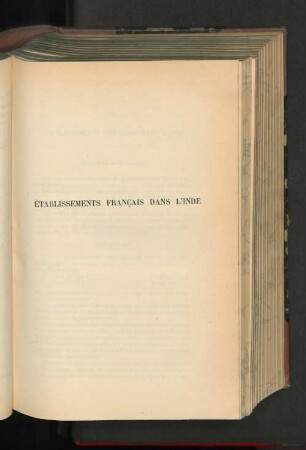 Ètablissements Francais Dans L'Inde.