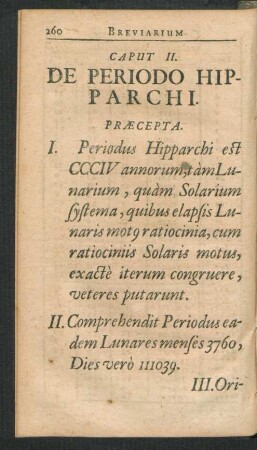 Caput II. De Periodo Hipparchi.