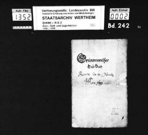 Grünenwörter Gültbuch, renoviert anno 1699