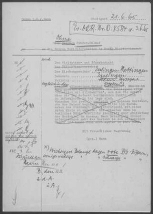 Esslingen-Mettingen mit Brühl und Weil: Visitationsbericht mit Pfarrbericht 1965
