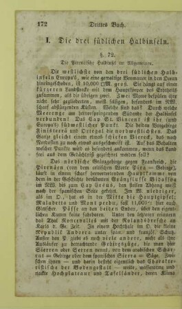 I. Die drei südlichen Halbinseln