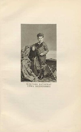 Walther Rathenau etwa sechsjährig