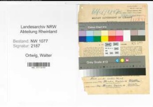 Entnazifizierung Walter Ortwig , geb. 01.01.1899 (Polizist)