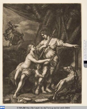 Venus hält Adonis zurück