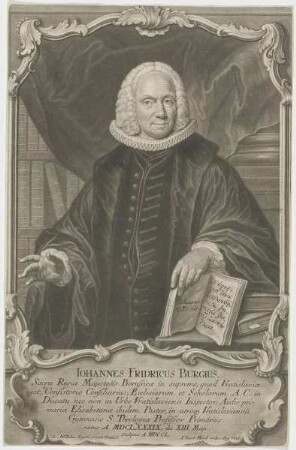 Bildnis des Iohannes Fridericus Burgius
