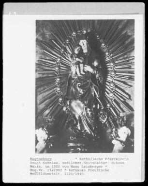 Madonna am südlichen Seitenaltar: Schöne Maria