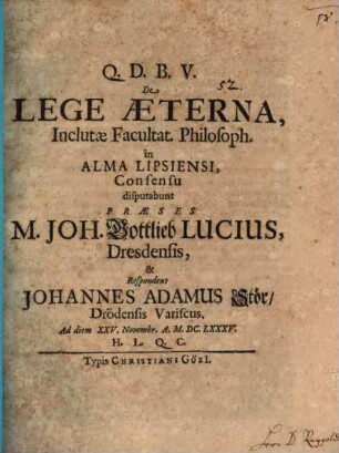De lege aeterna