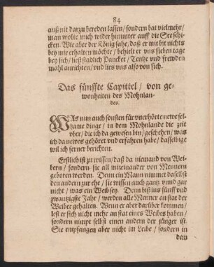 Das fünffte Capittel/ von gewonheiten des Mohnlandes.