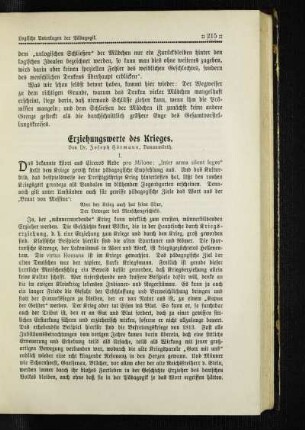 Erziehungswerte des Krieges