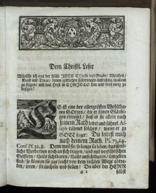 Dem Christl. Leser [Vorrede]