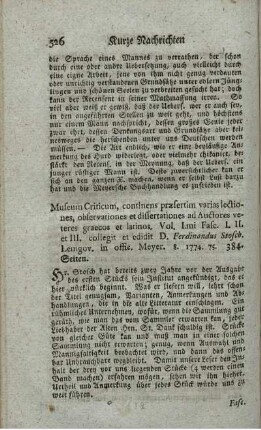 Museum criticum. Fasc.I-III.