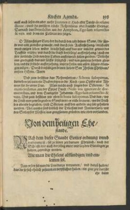 Von dem heiligen Ehestande.