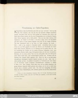 Veranlassung zur Ophir-Expedition.