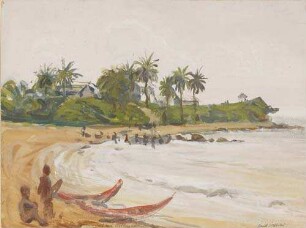 Eingeborenendorf bei Kribi. Kamerun