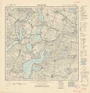 2284 (alte Nr.: 895) Schnellwalde, Meßtischblatt (4cm - Karte)