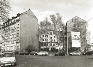 Dresden-Altstadt, Laurinstraße/Ritzenbergstraße. Baustandort "Schützenhof". Ansicht vom Schützenplatz