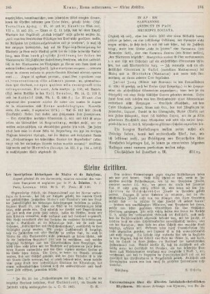 185-190 Kleine Kritiken