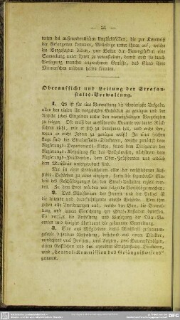 Oberaufsicht und Leitung der Strafanstalts-Verwaltung