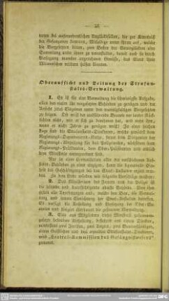 Oberaufsicht und Leitung der Strafanstalts-Verwaltung