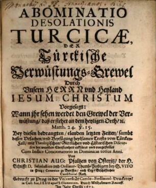 Abominatio desolationis Turcicae