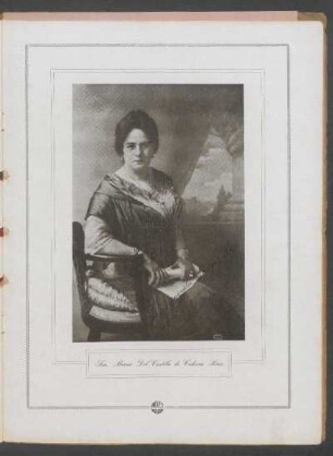 [Fotografía de] Sra. Berna del Castillo de Cabrera Pérez