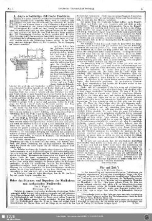 A. Joly´s selbstthätige elektrische Pendeluhr