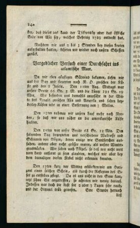 140-146, Vergeblicher Versuch einer Durchfahrt ins atlantische Meer